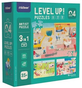 Mideer παζλ 3 σε 1 - Level Up 4 &quot;Artists series&quot; 54,70 - 88τμχ  τμχ.