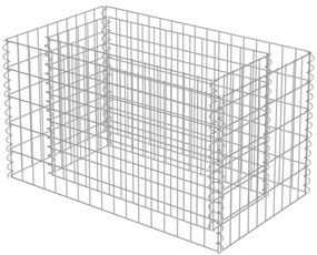 vidaXL Συρματοκιβώτιο-Γλάστρα Υπερυψωμένη 90x50x50 εκ. Γαλβ. Χάλυβας