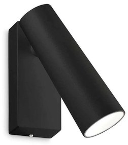 Φωτιστικό Τοίχου-Απλίκα Pipe 281001 4x10,5x12,5cm LED 7W 3000K Black Ideal Lux