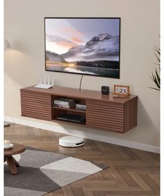 VEVOR Floating TV Stand 60&quot; Entertainment Center Adjustable Shelf &amp; Sliding Door