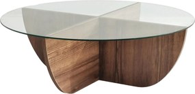 Τραπεζάκι Σαλονιού Καρυδί FLIDOL 90x90x30