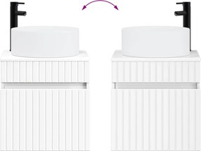 vidaXL Επιτοίχιος νιπτήρας βανίλιας Λευκό 49 x 44,5 x 65,5 εκ