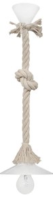 Φωτιστικό Οροφής Μονόφωτο Heronia Macrame 31-1078 Rope/White