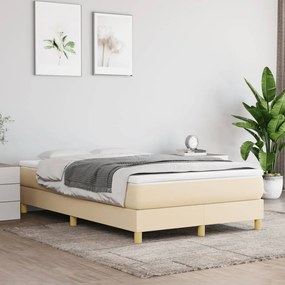 ΚΡΕΒΑΤΙ BOXSPRING ΜΕ ΣΤΡΩΜΑ ΚΡΕΜ 120X190 ΕΚ. ΥΦΑΣΜΑΤΙΝΟ 3269669