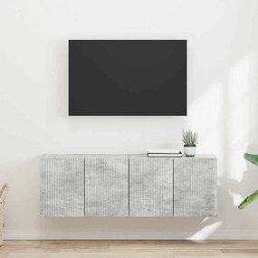 vidaXL Ντουλάπι Τηλεόρασης Τοίχου Επιτοίχιο 2 pcs Σκυρόδεμα Γκρι