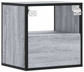 vidaXL Επίτοιχο κομοδίνο Grey Sonoma 40x31x39,5 cm