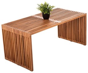 Τραπέζι Σαλονιού Nya HM9568 100x50x45cm Από Teak Ξύλο Natural Wood