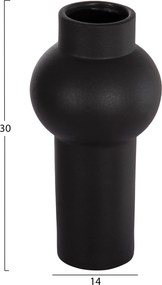 ΕΠΙΤΡΑΠΕΖΙΟ ΚΕΡΑΜΙΚΟ ΔΙΑΚΟΣΜΗΤΙΚΟ SCEPTER HM4605.02 ΜΑΥΡΟ ΜΑΤ Φ15x30Υ εκ.