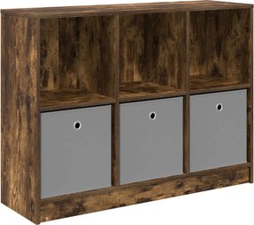 vidaXL Πλαϊνό γραφείο Καπνιστό Δρύς 102 x 32 x 73,5 εκ