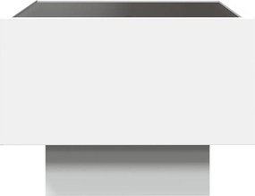 vidaXL Κομοδίνο Άπειρο Φως LED Λευκό 40x40x30 εκ.