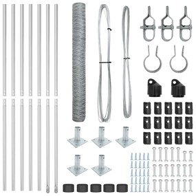 vidaXL Στύλος Περιφράξεων Ασημί 10 x 0,8 μ (36 χλστ πλέγμα) Ατσάλι