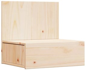 vidaXL Κομοδίνο με συρτάρι Καφέ 42 x 32.5 x 40 εκ Μασίφ ξύλο πεύκου