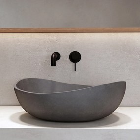 KARAG ERIS Νιπτήρας επικαθήμενος με βαλβίδα ERIS Cement CS-0093 KARAG 57x37x20cm KARAG-5206836668543