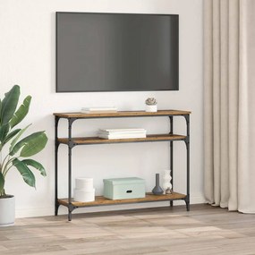 vidaXL Τραπέζι κονσόλας με ράφι Παλιό Ξύλο 100 x 29 x 75 εκ.