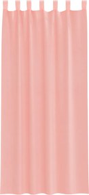 vidaXL Voile κουρτίνες με τσέπες ράβδου 2 τεμάχια Ροζ