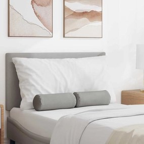 vidaXL Μαξιλάρια Στήριγμα 2 pcs Σκίουρος Γκρί Ø 15 x 40 εκ ύφασμα