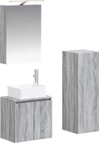 vidaXL Σετ Επίπλων Μπάνιου 4 pcs Γκρι Sonoma