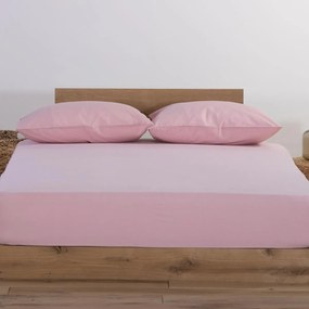 Σεντόνι Μακό Διπλό Με Λάστιχο (140x200+30) Nef-Nef Homeware Jersey Ροζ