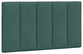 Πλαίσιο Κρεβατιού με Κεφαλάρι Σκ. Πράσινο 80x200 εκ. Βελούδινο - Πράσινο