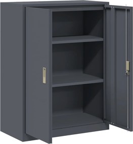 vidaXL Ντουλάπι αποθήκευσης Ανθρακί 80 x 40 x 105 εκ Ατσάλι