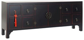 Τηλεόραση DKD Home Decor Μαύρο Πολύχρωμο Ξύλο Έλατο Ξύλο MDF 130 x 24 x 51 cm