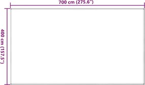vidaXL Χαλί Σκηνής Ανθρακί / Λευκό 400x700 εκ. από HDPE