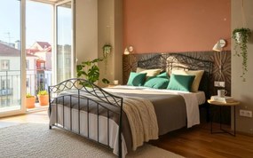 Κρεβάτι Dalida-90x190-Μαύρο-Με ποδαρικό