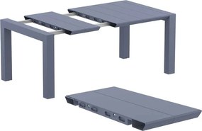 ΕΠΕΚΤ.ΤΡΑΠΕΖΙ ΠΟΛ/ΝΙΟΥ VEGAS 100X100/140εκ. DARK GREY