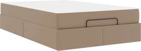 vidaXL Σκελετός κρεβατιού με στρώμα Άλλο 2 pcs Ώχρα PVC