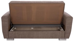Καναπές - Κρεβάτι Polya Διθέσιος Καφέ 150x84x88 εκ. 150x84x88 εκ.