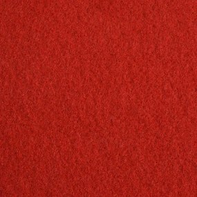 vidaXL Χαλί Μονόχρωμο Κόκκινο 1,2 x 12 m Πολυεστέρας