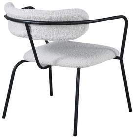 Καρέκλα Dallas 1711, Άσπρο, Μαύρο, 69x68x49cm, 9 kg, Ταπισερί, Μεταλλικά, Μπράτσα | Epipla1.gr