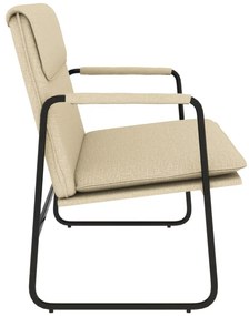 vidaXL Πάγκος Κρεμ 100 x 64 x 80 εκ. Υφασμάτινος
