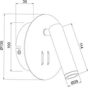 Απλίκα Τοίχου LED Aca Zeus SF1801LEDB Black