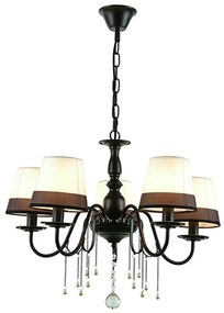 Πολύφωτο Φωτιστικό Οροφής EG167285PBW White - Black Metal, Fabric