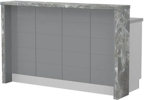 Πάγκος νησίδας Hudson-Μήκος: 160 εκ.-Γκρι-Siena Marble