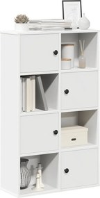 vidaXL Βιβλιοθήκη Λευκή 60x24x101,5 εκ. από Επεξεργασμένο Ξύλο