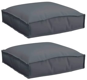 vidaXL Μαξιλάρι παλέτας για κάθισμα 2 pcs Ανθρακί 40 x 40 x 8 εκ.