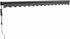 vidaXL Τέντα Πτυσσόμενη Αυτόματη Ανθρακί 4 x 3 μ.