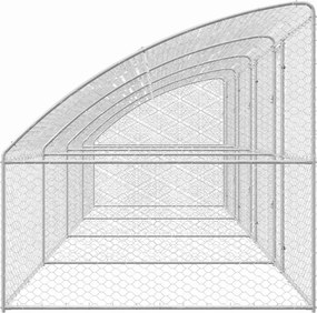 vidaXL Κλουβί Σκύλου 4 pcs Ασημί 8 x 2 x 2 m Γαλβανισμένος χάλυβας
