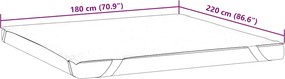vidaXL Προστατευτικό στρώματος Λευκό 180x220 εκ. Αδιάβροχο