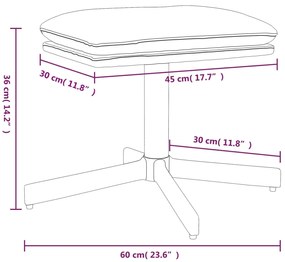 vidaXL Υποπόδιο Ροζ 60x60x36 εκ. Βελούδινο