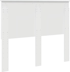 vidaXL Κεφαλάρι με κεφαλάρι Λαμπερό Λευκό 135 cm Επεξεργασμένο ξύλο