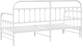 vidaXL Σκελετός κρεβατιού ημέρας Λευκό 75 x 190 cm