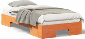 vidaXL Σκελετός Κρεβατιού Καφέ 90 x 200 cm