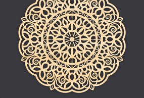 Σετ των 2 Intra απο ξύλο plywood 3mm-4mm πάχος 3D Mandala για Cricut Δίασταση 30x30 cm INTRAFABR-86060295