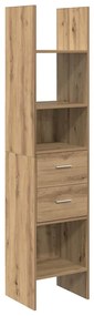 vidaXL Βιβλιοθήκη artisan δρυς 40 x 35 x 180 εκ. Επεξεργασμένο ξύλο