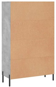 Ντουλάπα Γκρι Σκυροδέματος 69,5 x 31 x 115 εκ. Επεξεργ. Ξύλο - Γκρι