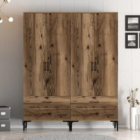 Τετραφυλλη Ντουλαπα Καρυδια KUMSAL 47.5x80x201.4