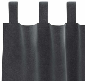 vidaXL Κουρτίνες με κουρτίνες 2 pcs Ανοιχτό γκρι 140 x 225 cm Βελούδο